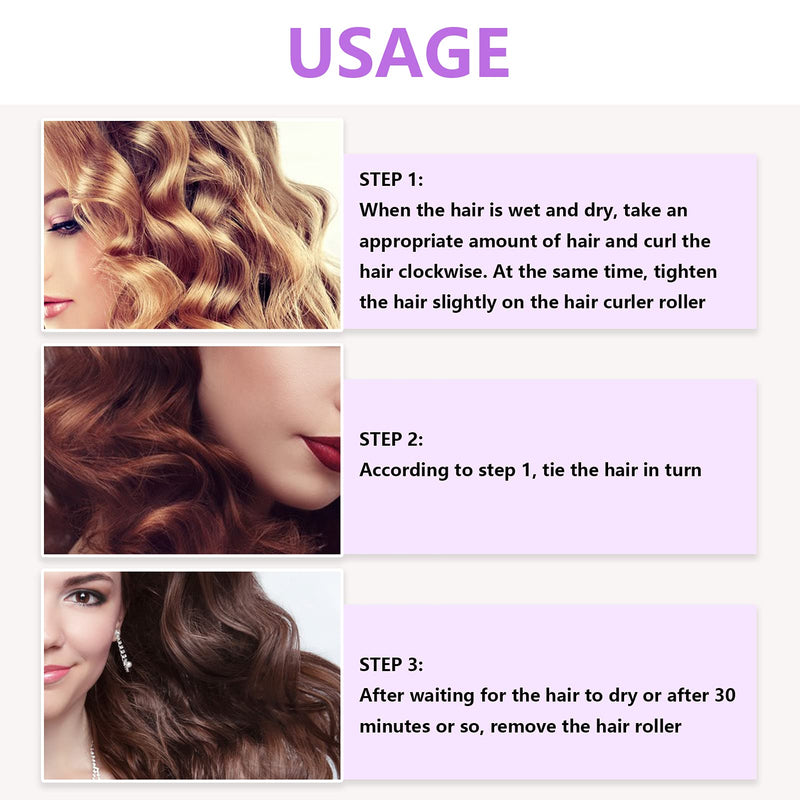 Yinhing Hair Rollers, 2 Pack Self Grip Bangs Hair Curling Tools, Sleep Hair Curlers, DIY Makeup Tools