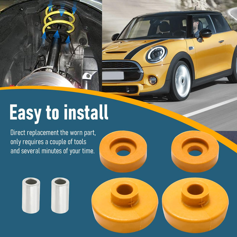 2Pcs 33526754123 Rear Upper Shock Mount Bushing, Replacement for Mini Cooper 2002-2014, Replaces 33526754124