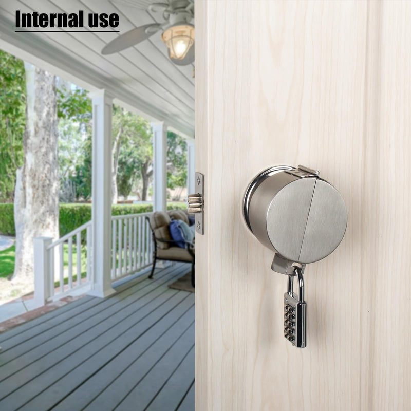 Door Knob Lock Cover | Blocks Keyhole Access, Disables Door Knob Stainless Steel