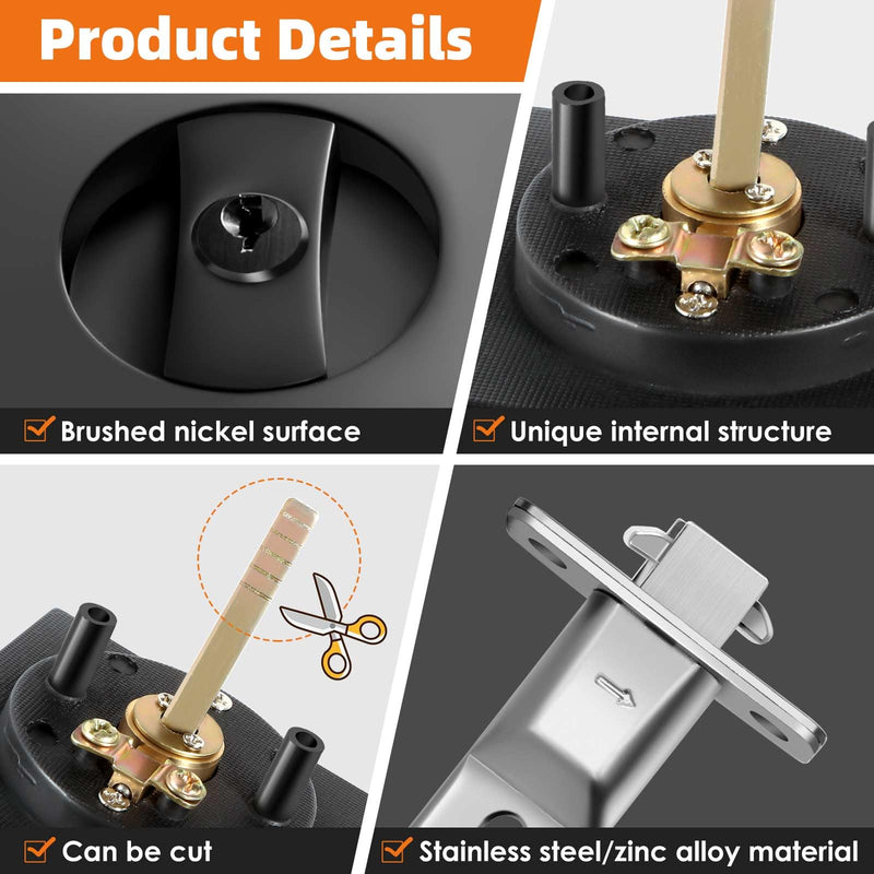 Pocket Door Lock, Pocket Door Lock with Key, Pocket Door Hardware, Matte Black Pocket Door Hardware,Pocket Door Edge Pull kit, Square Design(Black)