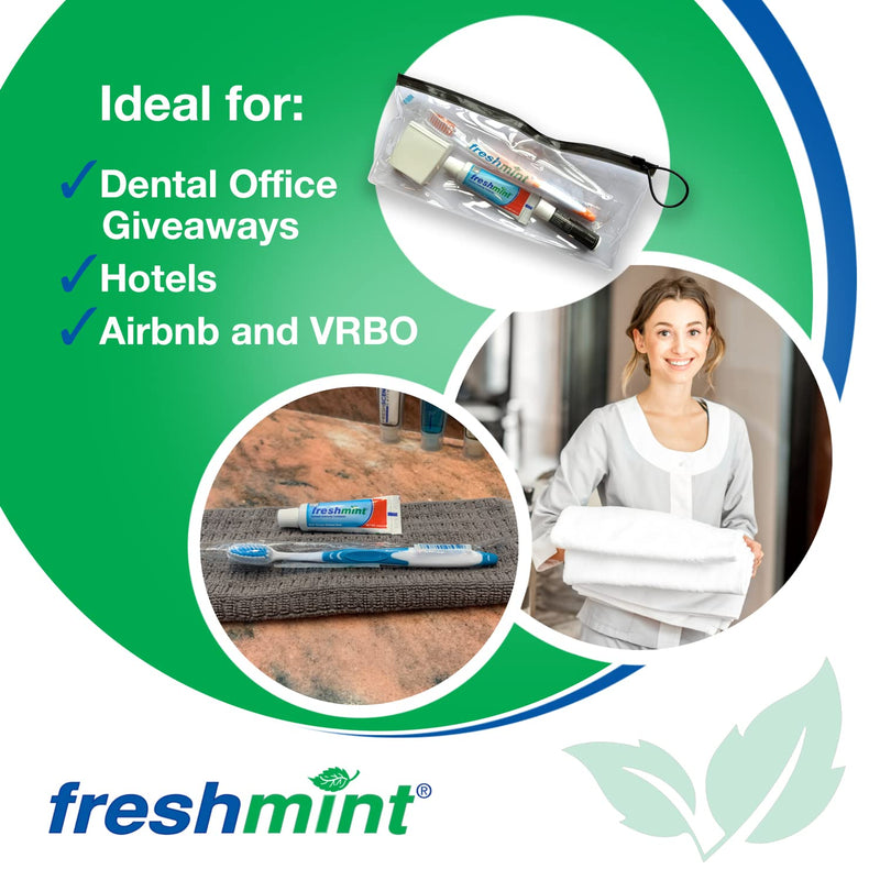 Freshmint® 144 Tubes of 0.85 oz. Premium Anticavity Fluoride Toothpaste with Safety Seal (ADA Accepted) Mint 0.85 Ounce (Pack of 144)
