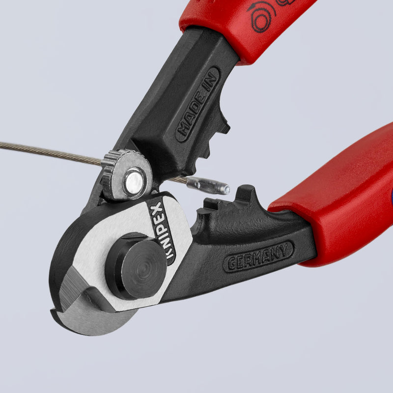 KNIPEX Tools - Wire Rope Cutters, Multi-Component (9562190), 7 1/4-Inch, Comfort Grip