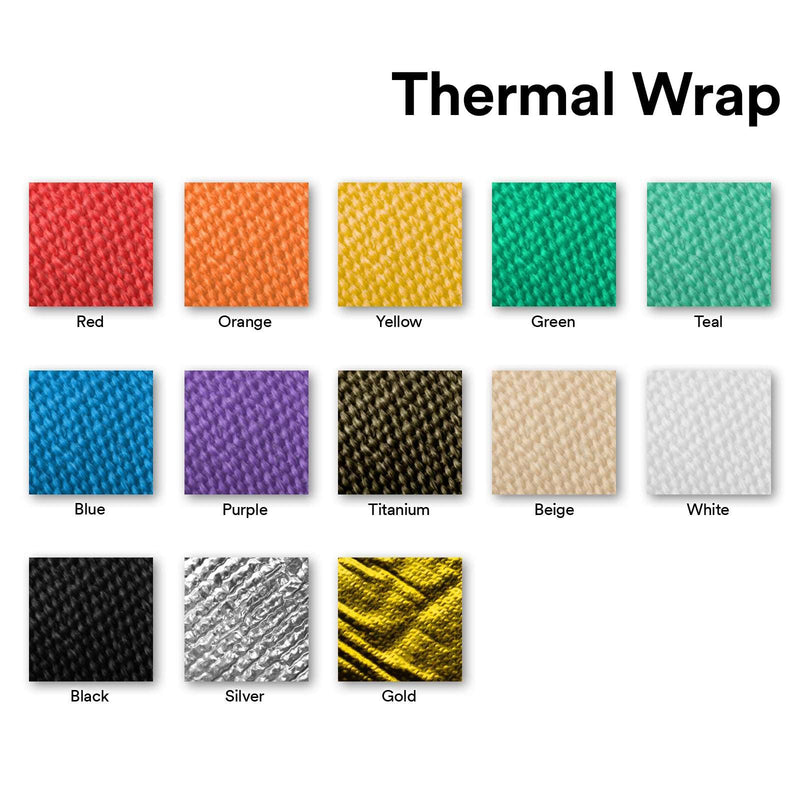 Yellow Exhaust Pipe Insulation Thermal Heat Wrap 2" x 50' Motorcycle Header Protection Fiberglass Heat Shield 6X Stainless Ties Yellow