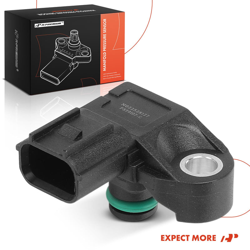 A-Premium Manifold Pressure MAP Sensor [3 Blades] Compatible with Acura RDX 2007-2012