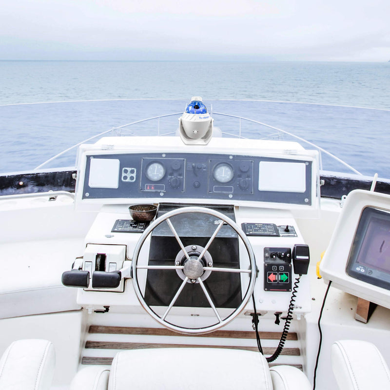 Boat Compass Dash Mount Flush - Boating Compass Dashboard Suction - Navigation Marine Compass Boats Surface Mount - Illuminated Dashboard Compass Ship - Electronic Sea Compass White