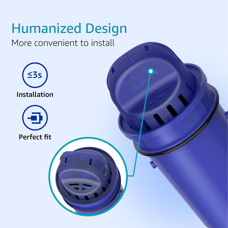 AQUA CREST CF10A Water Filter Replacement for Pur® Plus Pitcher Water Filter, CRF950Z, PPF951K, PPF900Z, PPT700, PPT111, CR1100, DS1800 and All Pur® Pitchers and Dispensers, NSF Certified, 6 Pack