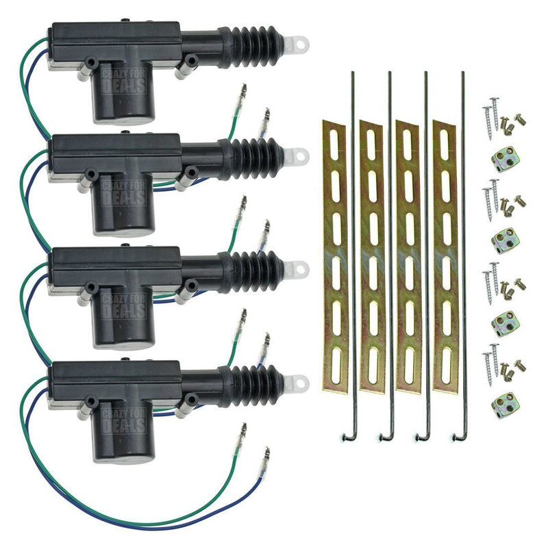 InstallGear Universal Car Power Door Lock Actuator Kit 12-Volt Motor (4 Pack) 4 Actuators