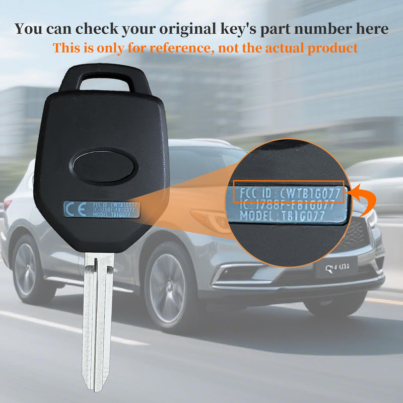 Keyless Entry Remote Key Fob for Subaru Ascent Crosstrek Forester Impreza XV 2019-2023 Replacement CWTB1G077 434MHz H Chip