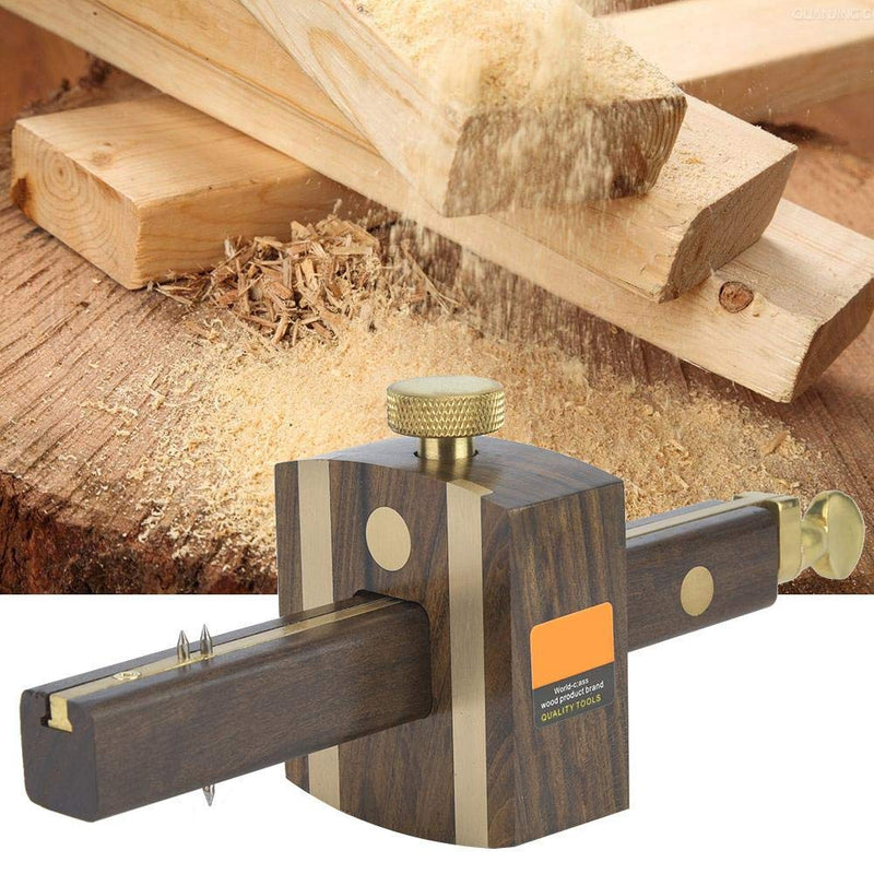 Marhynchus Cutting Gauge Woodworking Project Kits Marking Tools Mark Scraper Scribers Ebony+Pure Copper 8 inch Line Drawing Measuring Tools Scribing Gauge
