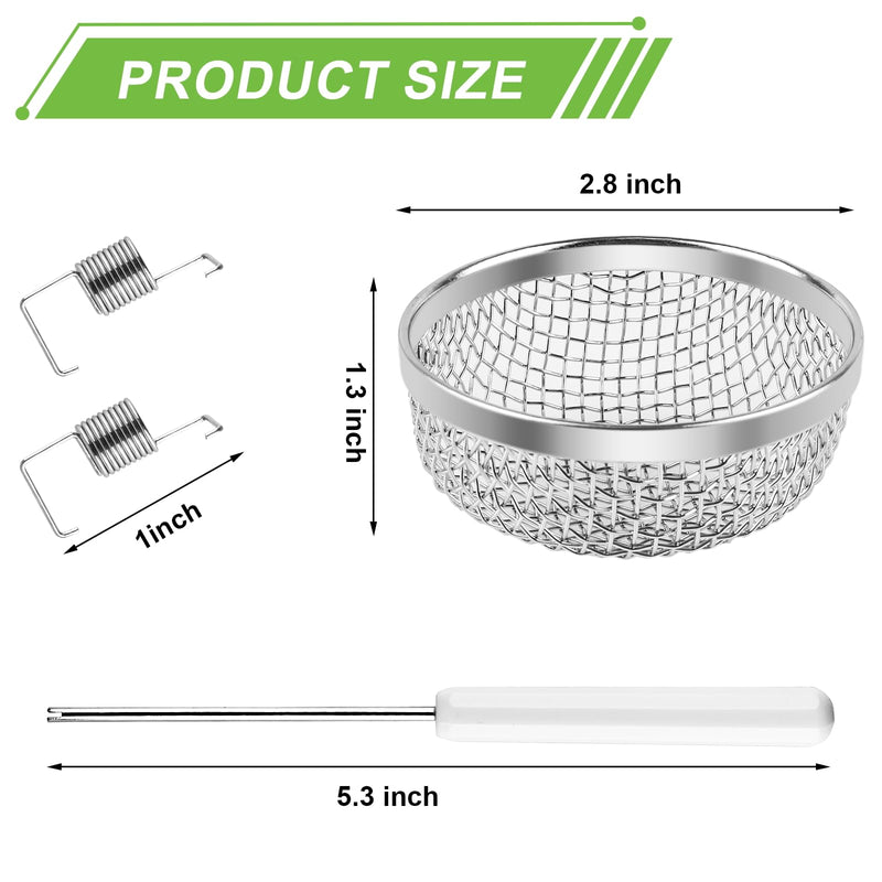 2PCS RV Furnace Vent Screen with Premium Stainless Steel, RV Heater Vent Cover with Installation Tool
