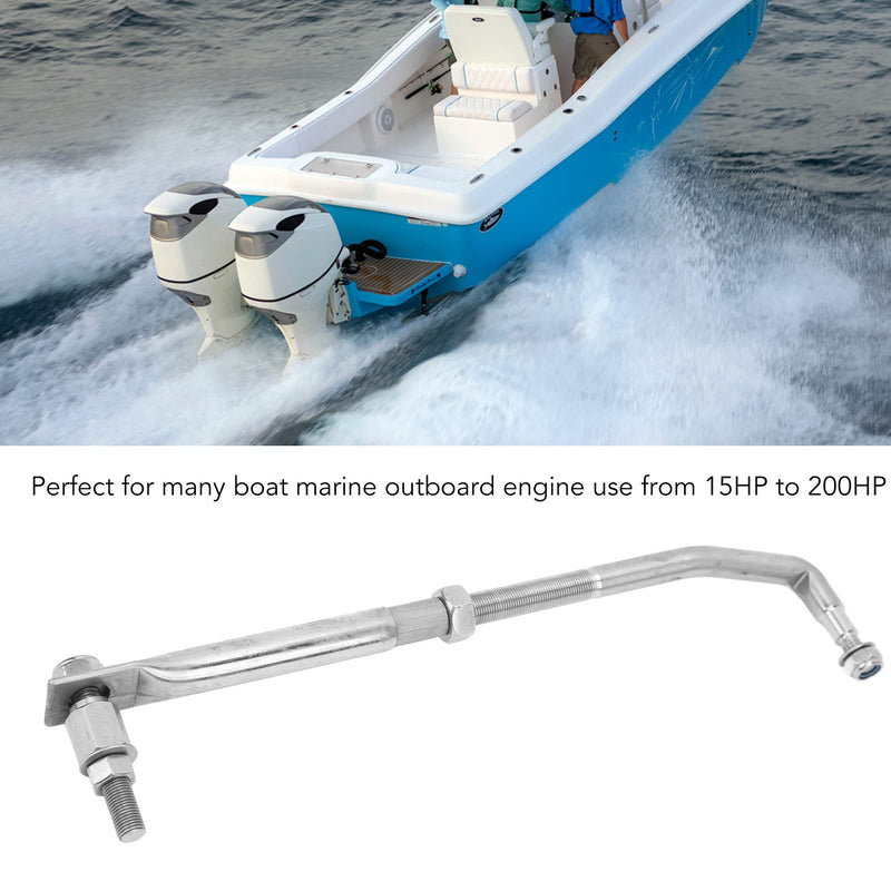 Outboard Motor Steering Link 265?315mm Adjustable Stainless Steel Universal Boat Engine Steering Tie Rod Drag Link Kit for to Outboard Engine