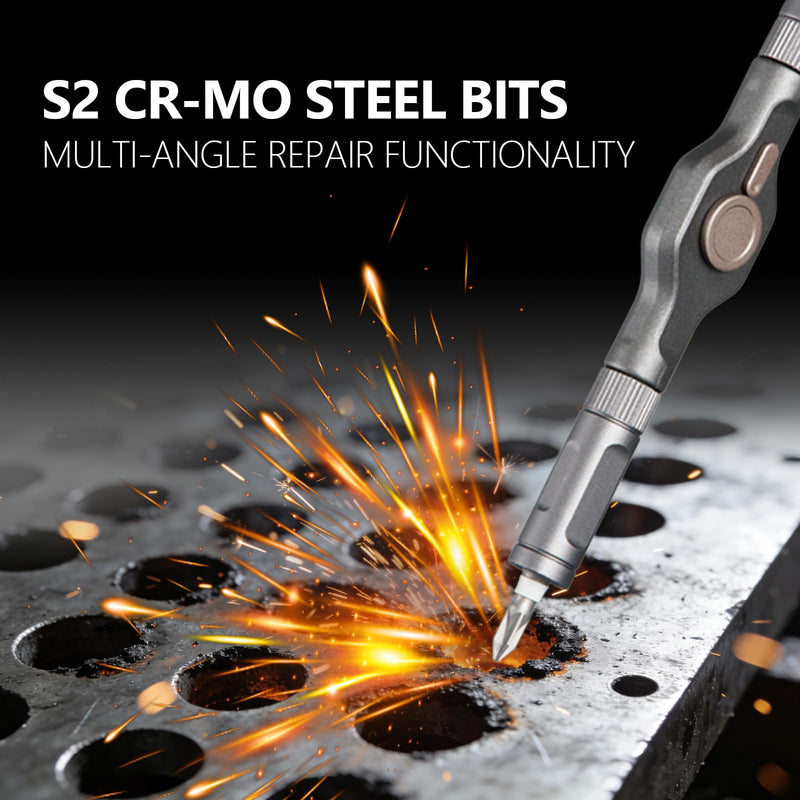 42 in 1 Magnetic Screwdriver Set Magnetic Ratchet Screwdriver Suitable for Furniture Assembly Precision Electrical Appliance Repair & Bicycle Tools 42
