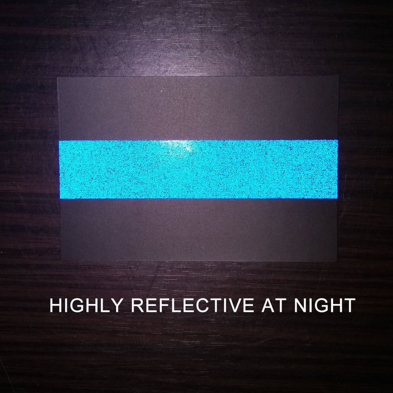 3 Pack Reflective Police Thin Blue Line Bumper Decal Stickers 4" x 2.6" | Compatible with Cars & Trucks, Honoring Police Law Enforcement Vinyl Window Laptop Tape