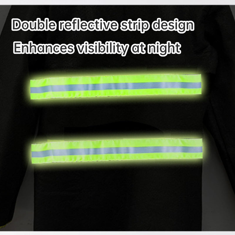 Fireproof Cloak with Hood for Home Emergency - Advanced Carbon Fiber Wearable Fire Blanket (Fiberglass Free), Heat Resistant Poncho for Fire Escape, Reflective Safety Cape for Adults