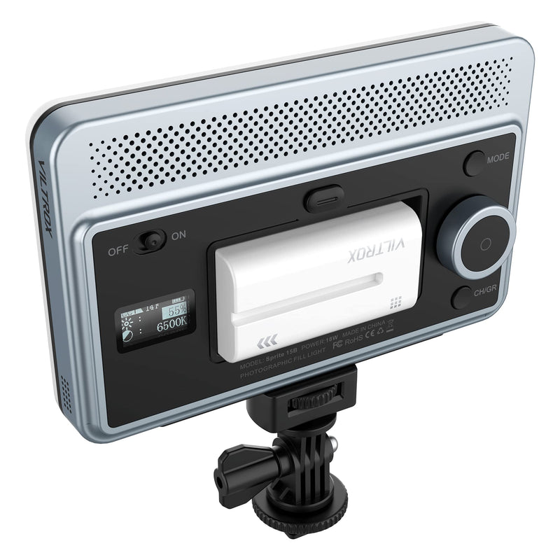 VILTROX 18W 2800K-6800K CRI 95+ On Camera LED Panel Video Light, 1800LUM Smartphone Control LED Key Light, Dimmable Photography Fill-in Lamp 10 Lighting Effects for Photography YouTube Tiktok 18W CCT & Bluetooth