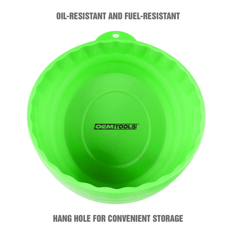 OEMTOOLS 25114 Magnetic Nut Cup, Magnetic Bowls for Holding Nuts and Bolts, 6 Inch Cup Diameter, Coated Magnet Sticks to All Ferrous Metal Work Surfaces,Green Green