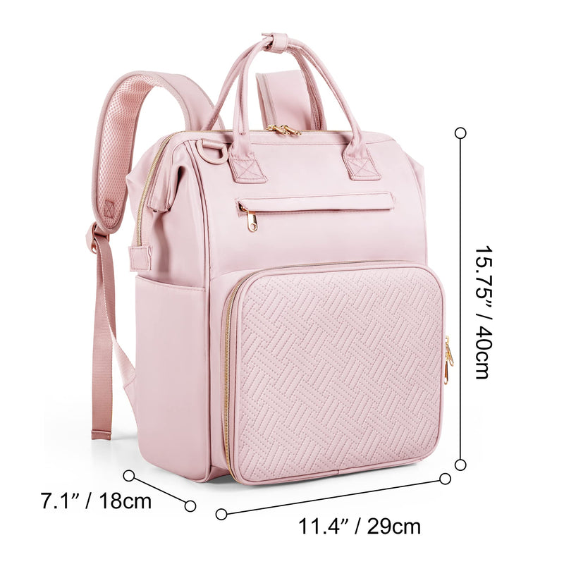 Fasrom Nurse Backpack, Nursing Clinical Bag with Laptop Sleeve, Pink | Medical Supplies Storage Bag, Multiple Pockets for Nurses, Nursing Students, Health Professionals, Empty Bag Only