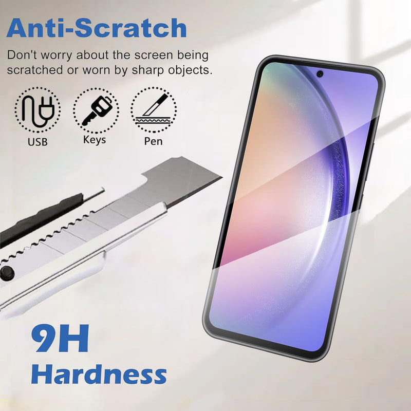 【2+2 Pack】 Privacy Screen Protector for samsung galaxy A54 5G 9H Tempered Glass Anti-Spy Private Film Compatible for Samsung A54 5G and (2 Pack) Camera Lens Protector