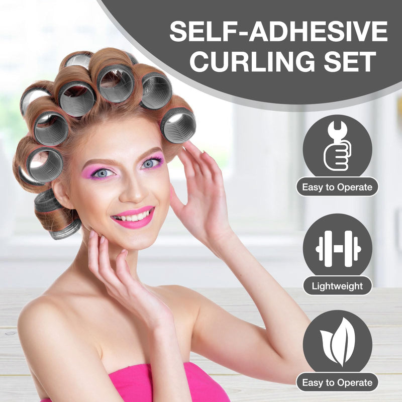 50PCS Hair Curlers Rollers with Clips Hair Rollers with 4 Sizes (60/48/36/25mm) Rollers for Hair for Large Long, Medium, Short, Thick & Fine Hair for Volume, Lift & DIY Styling