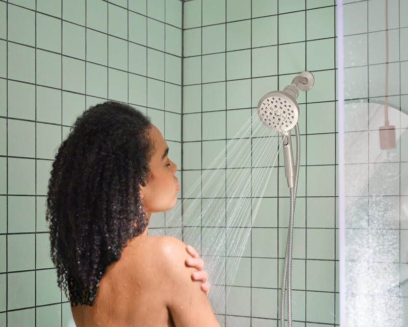 Moen Verso Handshower, Detachable Round Shower Head with Magnetix Docking System, 60" Hose, Spot Resist Brushed Nickel, 220H2SRN Spot Resist Nickel