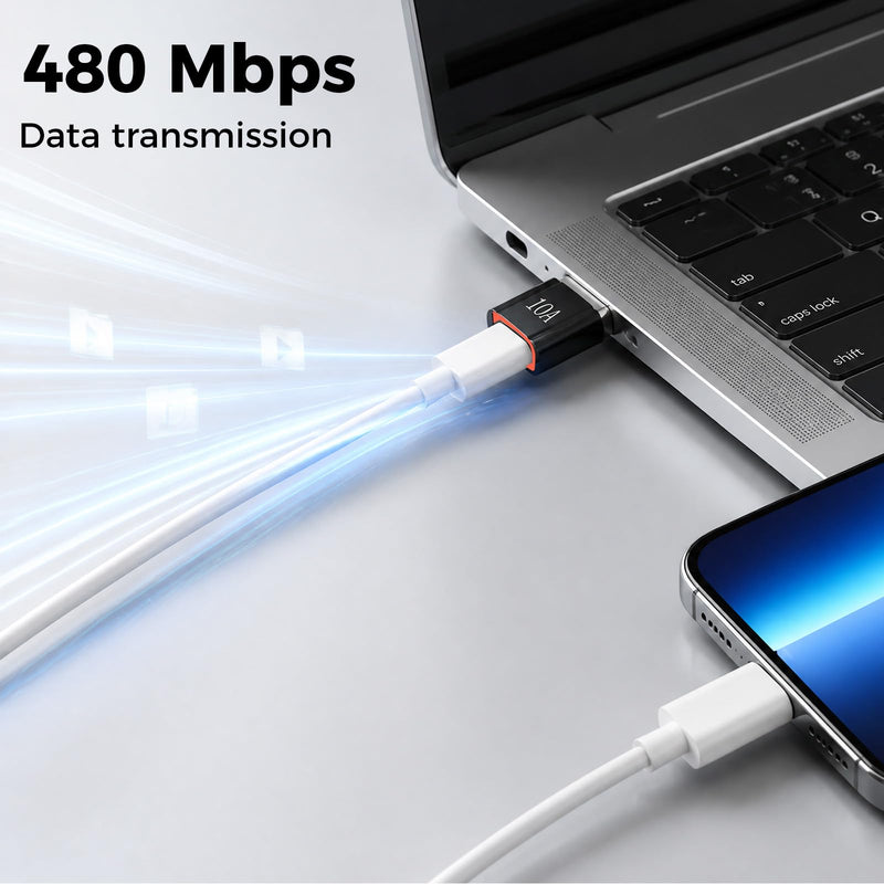 10 USB Female to C Male OTG Adapter & Type C Female to USB Male Adapter | USB A 3.0 Female to C Male OTG Adapter & Type C Female to USB Male Adapter for MacBook iPhone 17/16 Pro Max Galaxy S25/S24