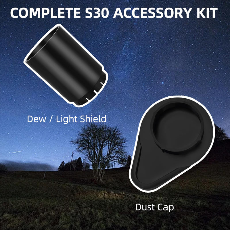 Dew Shield for Seestar S30, Light Shield Lens Cover Kit | Built for quick backyard setup, helping limit side glare and moisture exposure while protecting the lens between sessions
