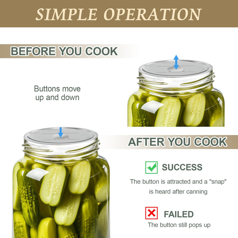 100 PCS Canning Lids Wide Mouth,3.42in Mouth Mason Jar Lids,Ball Jar with Lids with Leak proof Airtight Seal Rust Proof Split,Wide Mouth Mason Jars Food Grade,Canning Food 87MM Wide Mouth - 100Pcs