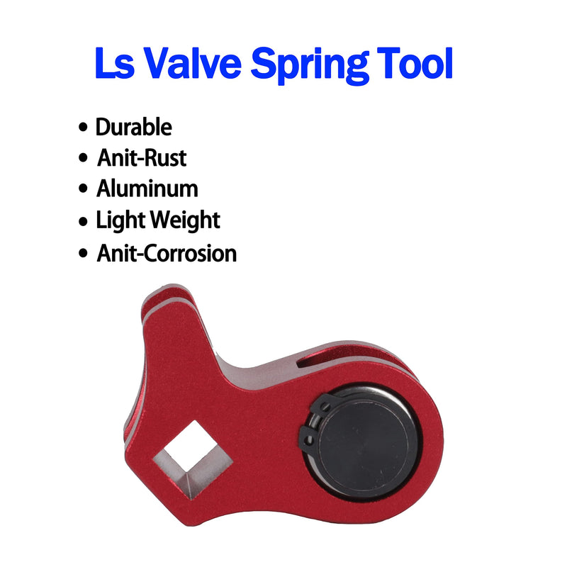 Ls Valve Spring Installation Tool Aluminum Valve Spring Compressor Tool for LS2 LS1 Style Valve Spring Installation (Red) Red