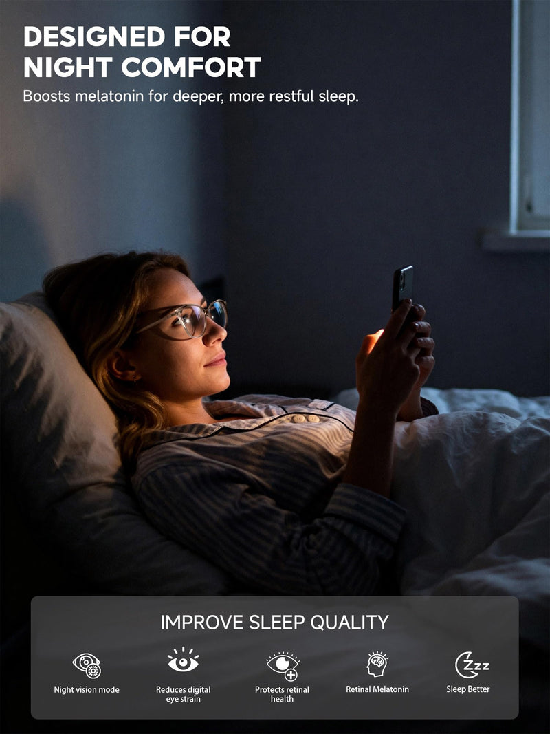 Blue Light Glasses for Woman, Fashion Cat Eye Anti Blue Light Blocking Glasses Women, TR90 Lightweight Computer Glasses for Gaming & Screen Use, Reduce Eye Strain & Improve Sleep, Pink Clear