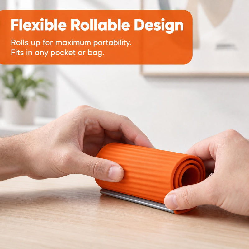 Flexible Silicone Phone Stand with Aluminum Core, Black | Bendable Hanging Cell Holder for Desk, Travel Airplane, Treadmill, Multi-Angle Adjustable Tablet & Lightweight Laptop Stand