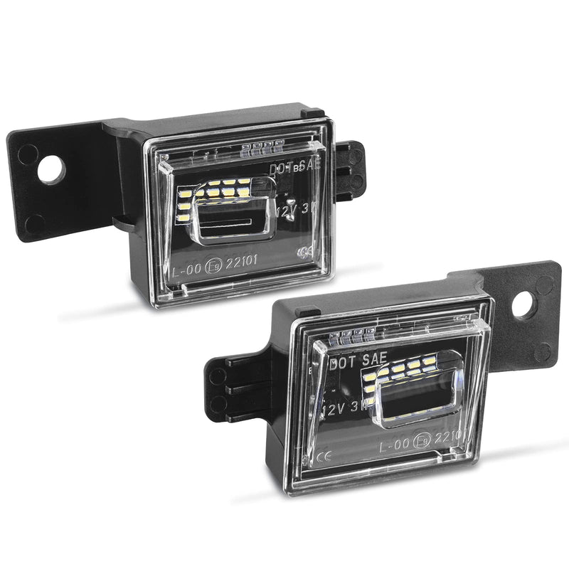 LED License Plate Light Compatible with 2014 2015 2016 2017 2018 2019 2020 2021 2022 Chevy Silverado GMC Sierra 1500 2500HD 3500HD 2015-2021 Colorado Canyon Pickup Truck 6000K, White LED License Plate Light