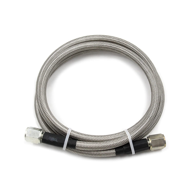Steel Braided Turbo Oil Feed Line -4AN, Pressure Stainless Remote Turbocharger Sensor Teflon 4 AN Gauge Line Kit (36 inch) 36 Inch