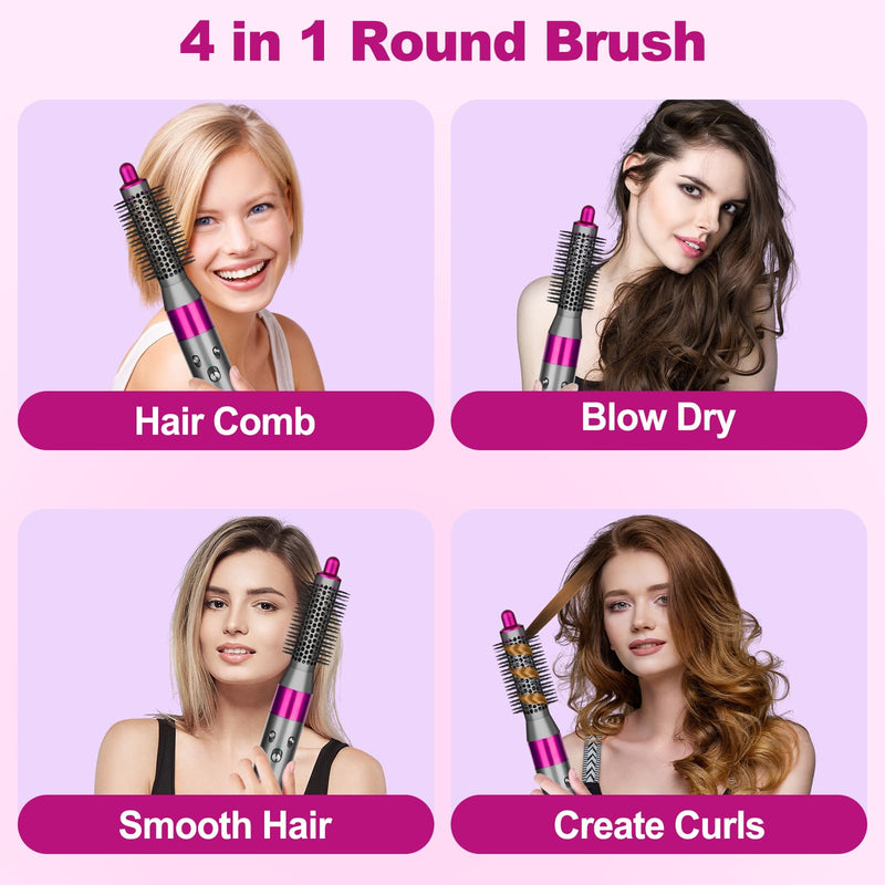 Upgraded Large Round Volumizing Brush Attachment and Small Round Volumizng Brush Attachment Compatible with Dyson Airwrap HS01 HS02 HS05 HS08