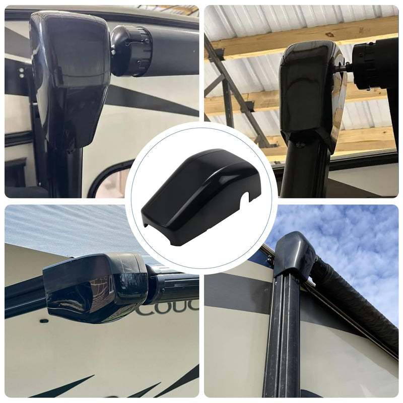 Rv Awning Cover 643923 Repalcement for Lippert RV Awning Replacement Parts, Regal Head Motor Cover Idler Front for Lippert Solera Comapitible with Lippert Components RV Awning, Black