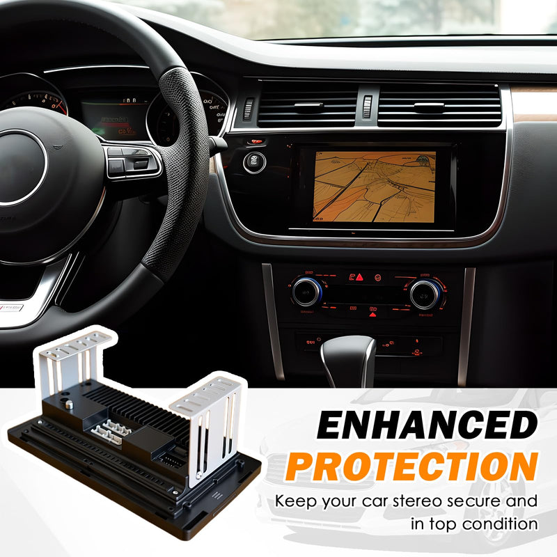 2PCS Car Double Din Installation Kit,Heavy Duty Metal Double Din Kit with Screws,Professional Car Audio & Video Dash Mounting Kits for Audio Fixing Automotive Tools
