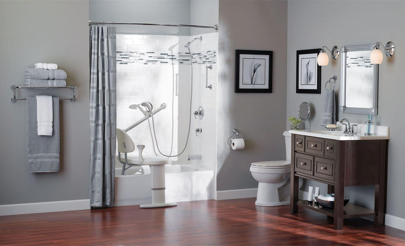 Moen Chrome Bathroom Safety 24-Inch Designer Safety Shower Grab Bar with Curled Grip, LR8724D3GCH 24 Inch