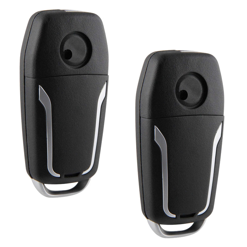 2X Remote Key Fob Flip Style Newer Upgrade Replacement for 2000 2001 2002 2003 2004 2005 2006 2007 2008 2009 2010 2011 2012 2013 2014 2015 2016 2017 Ford F150 Explorer Edge Lincoln (CWTWB1U793) Two