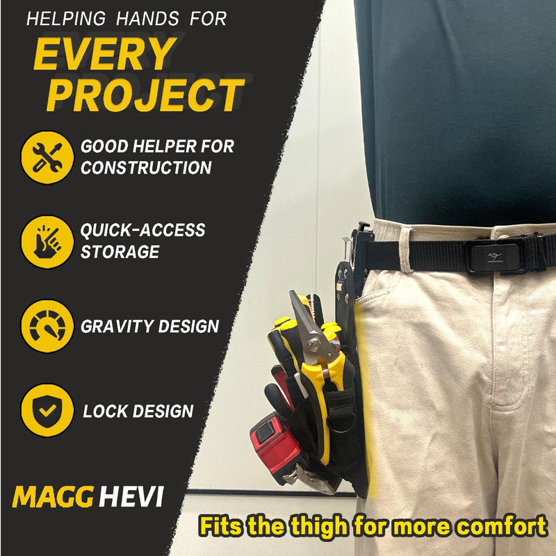[MAGG HEVI] Tool Pouch with Belt Clip, Quickly Attach and Release from Tool Belts, Utility Tool Organizer Pouch for Electrician, Carpenter, Construction, Technician