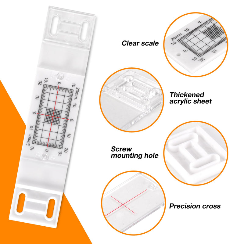 Crack Gauge Monitor， Crack Monitor with Updated Two Fixed adapter | Crack Measure and Record Instrument for Monitoring Wall Deformation and Crack (Pack of 3) 3PCS