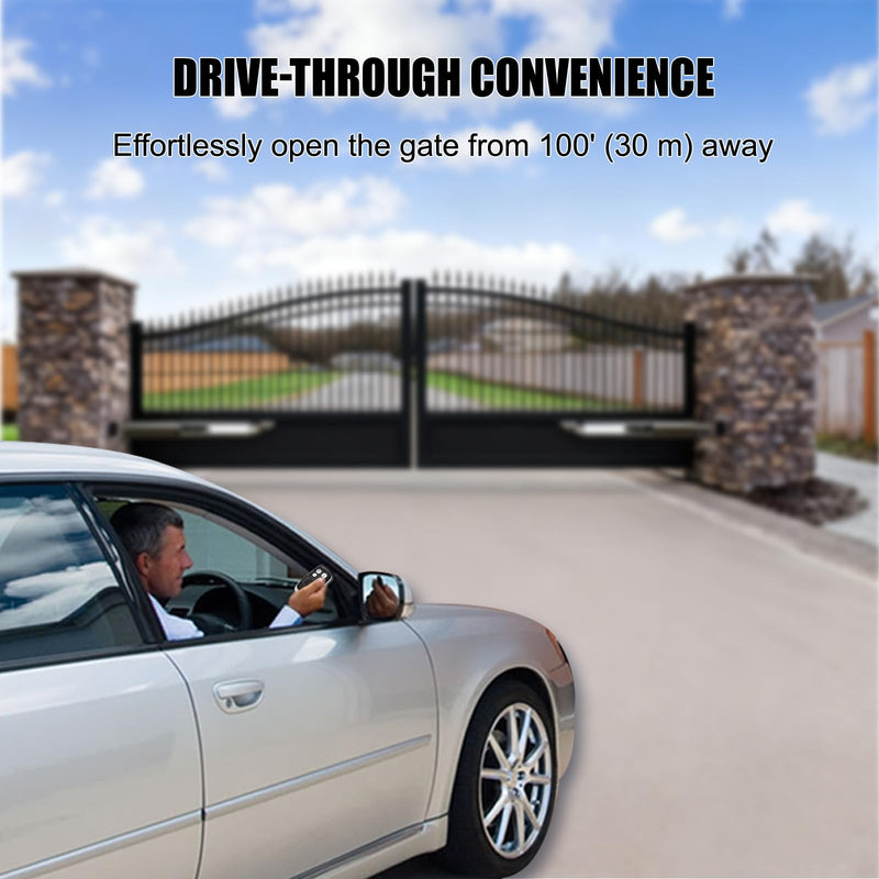 Gate Opener Remote Control Transmitter Only Works for GYXEL & JUJIANG Automatic Gate Opener Hardware Control Remote, Replacement for JUJIANG Electric Opener Keychain Remote, Not working with ZUMI CO-Z