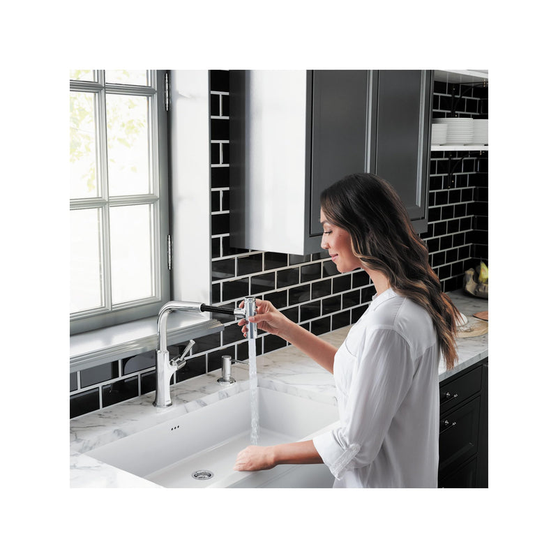 hansgrohe3-inch Bath and Kitchen Sink Soap Dispenser Transitional in Chrome, 04857000