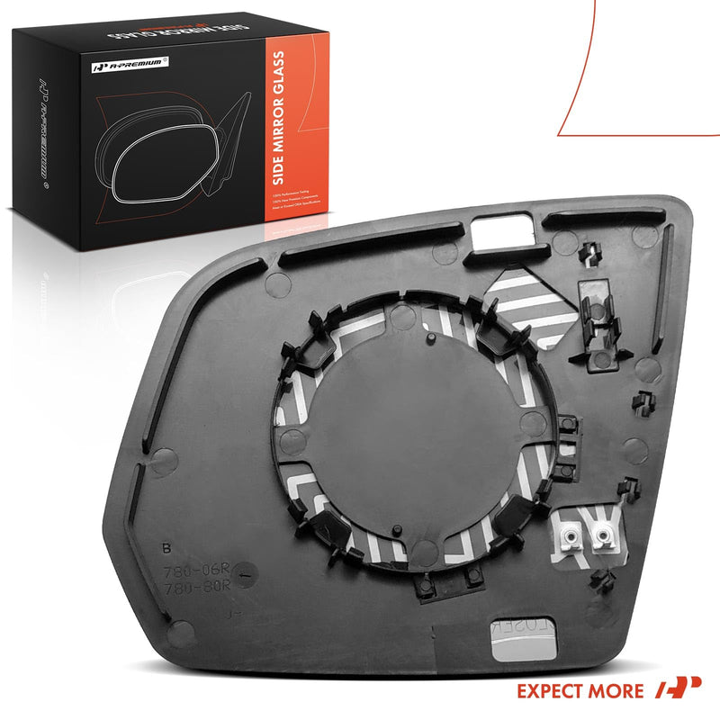 A-Premium Right Passenger Side Heated Mirror Glass with Backing Plate - Compatible with Mercedes-Benz ML320 2009, ML350 2008-2010, ML450 2010, ML550 2009-2010, ML63 AMG, GL320, GL350, GL450, GL550