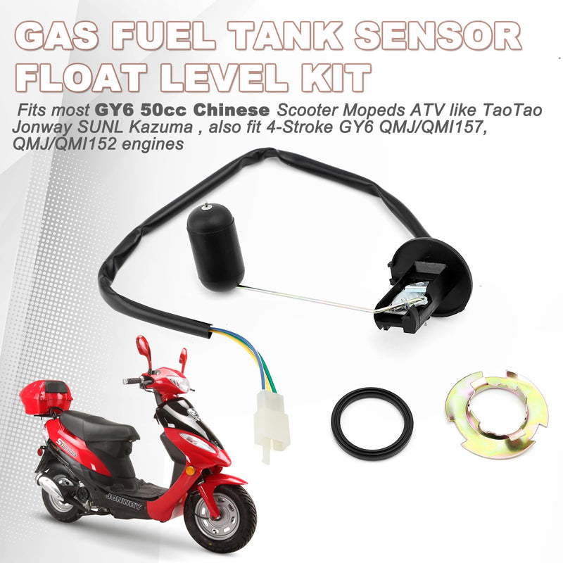 Mokuo Motorcycle Fule Tank Sensor Fule Level Sensor Compatible with Chinese GY6 50cc Scooter Mopeds Taotao Sunl Parts
