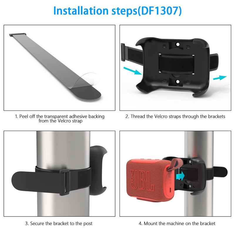 Magnetic Mount Holder for JBL Go 5 Speaker, 3-in-1 Magnetic Case Mount with Removable Anti-Slip Strap & Mounting Screws, Speaker Mount for Bike, Golf Cart, Pole, Wall, Motorcycle