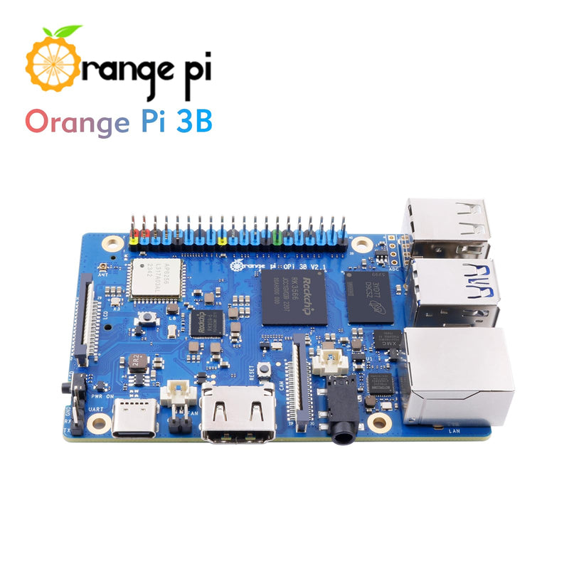 Orange Pi 3B 4G V2.1 Version RK3566 Quad Core 64 Bit Single Board Computer, 1.8 GHz Frequency WiFi Bluetooth Open Source Board Run Orange Pi OS, Android, Debian, Ubuntu, OpenHarmony (Pi 3B 4GB) Pi 3B 4GB