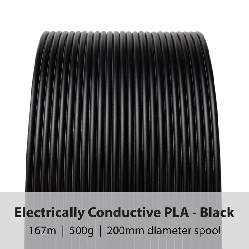 Protopasta Electrically Conductive Composite Black PLA 3D Printer Filament for Electrically Conductive 3D Prints | Easy Printing with Low Warp | 1.75mm Filament | 500g with Recyclable Cardboard Spool Conductive Pla Black 1.75mm, 500g