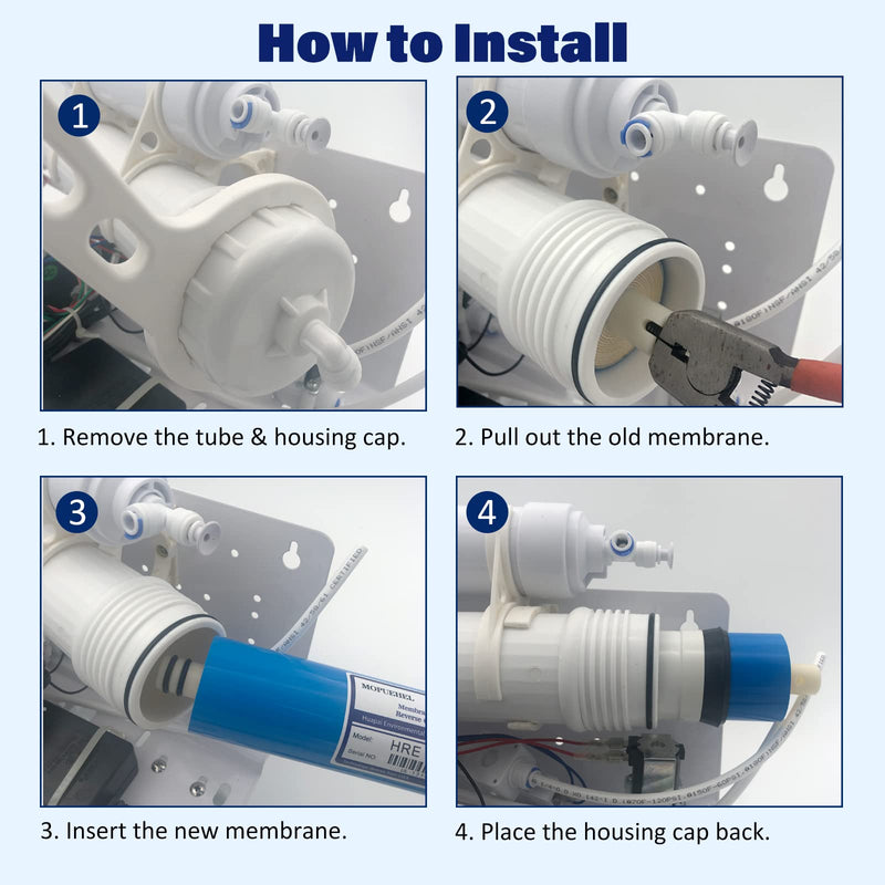 75 GPD RO Membrane Filter Replacement, Reverse Osmosis Membranes, Compatible for iSpring RCC7 / RCC7AK / RCC7P / RCC7P-AK / RCC7D / RCC7U, APEC ROES-UV75-SS/ROES-UV75 / ROES-PH75 (1 Pack) 75 GPD 1P