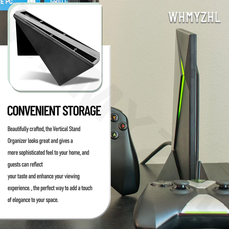 Vertical Stand Organizer Compatible with Nvidia Shield Android TV (2017 & 2019 Pro Models), Durable Composite for Nvidia Shield TV Mount