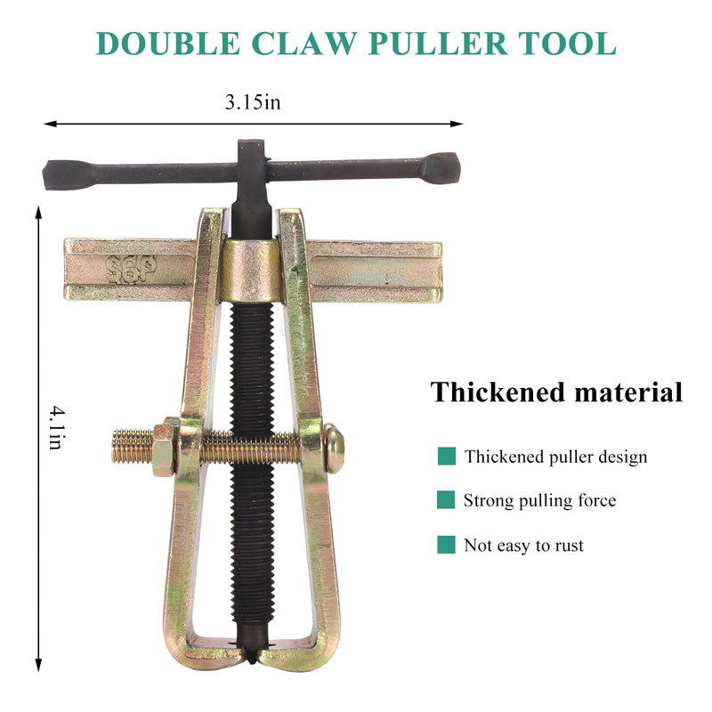4" 2-Jaw Gear Puller, Adjustable Two Jaw Gear Bearing Pulley Puller Flywheel Removal Tool, 2 Claws Pullers Carbon Steel Separate Lifting Device for Auto Mechanic Maintenance