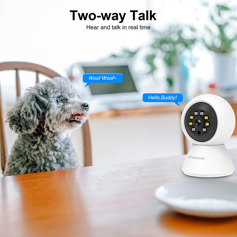 VSTARCAM 1080P Pet Camera Indoor for Dog Camera with Phone APP IR Night Vision, Motion Detection, 2-Way Talk with 7/24 Recording Cloud/SD Card Storage